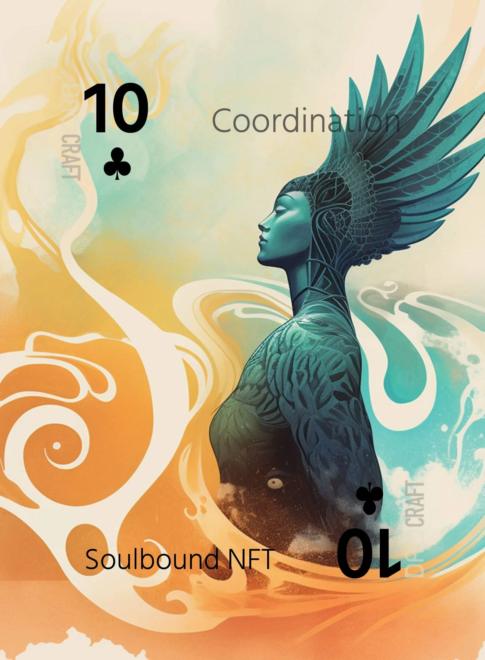 The Soulbound NFT card: 10 ♣ of Coordination